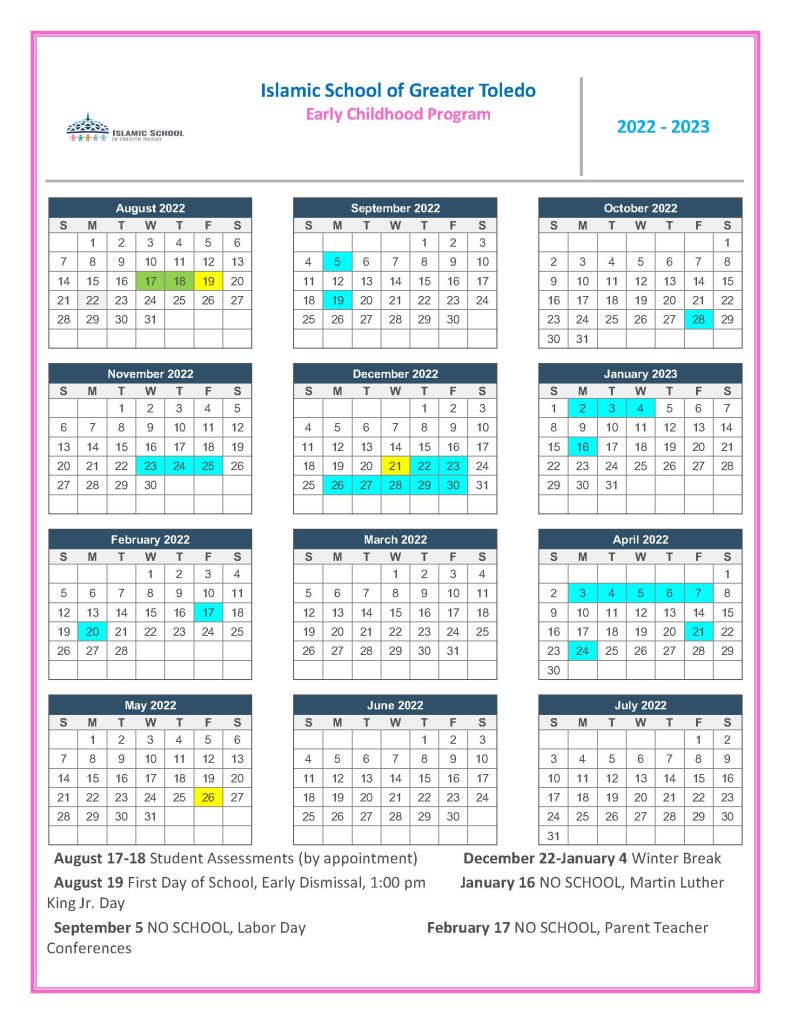 ISGT 2022 - 2023 calendar